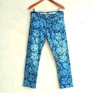 ANTHROPOLOGIE PILCRO and The Letterpress Floral Slim Boyfriend Jeans Size 27